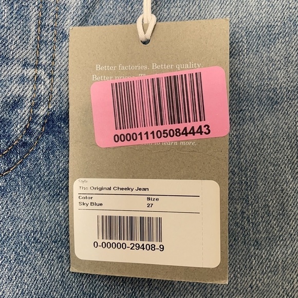 Everlane The Original Cheeky Jean Sky Blue Size 27 - Picture 8 of 9